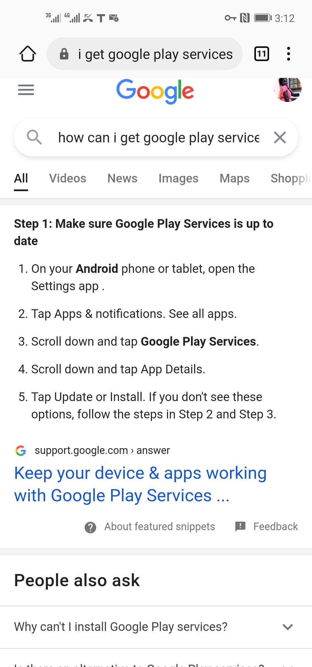 How to update Google Play Services on an Android phone or tablet