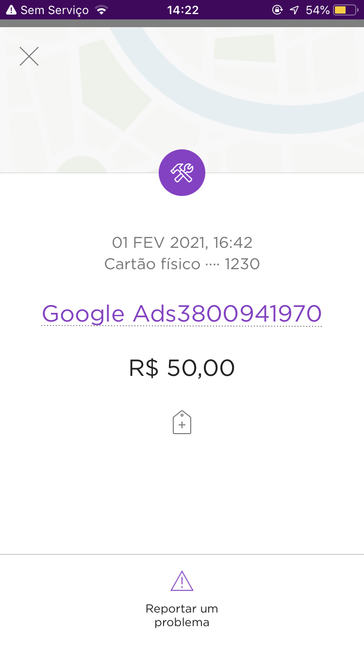 Fui cobrada por uma compra que foi recusada pelo Google