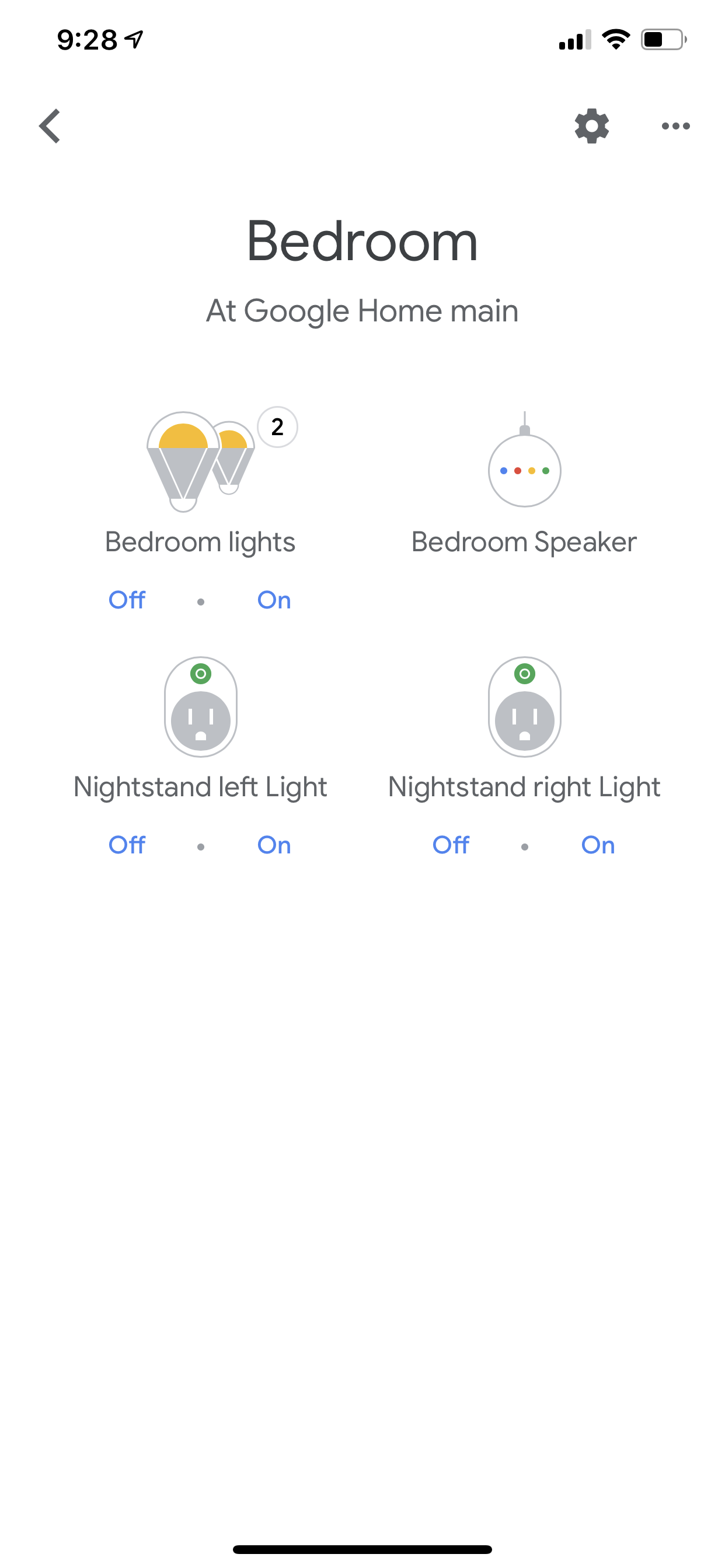 google home turns on all lights