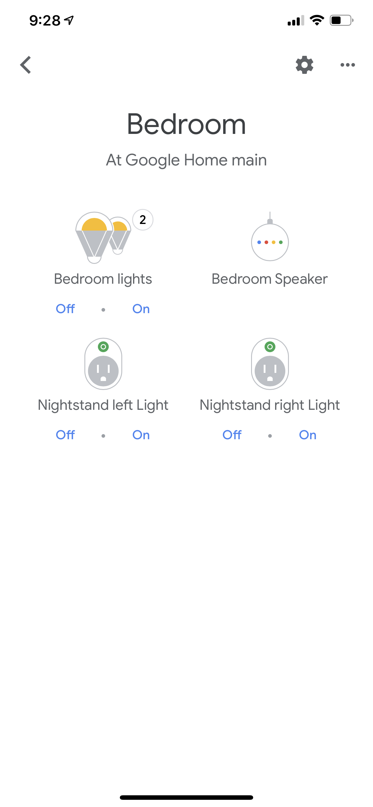 google home separate lights