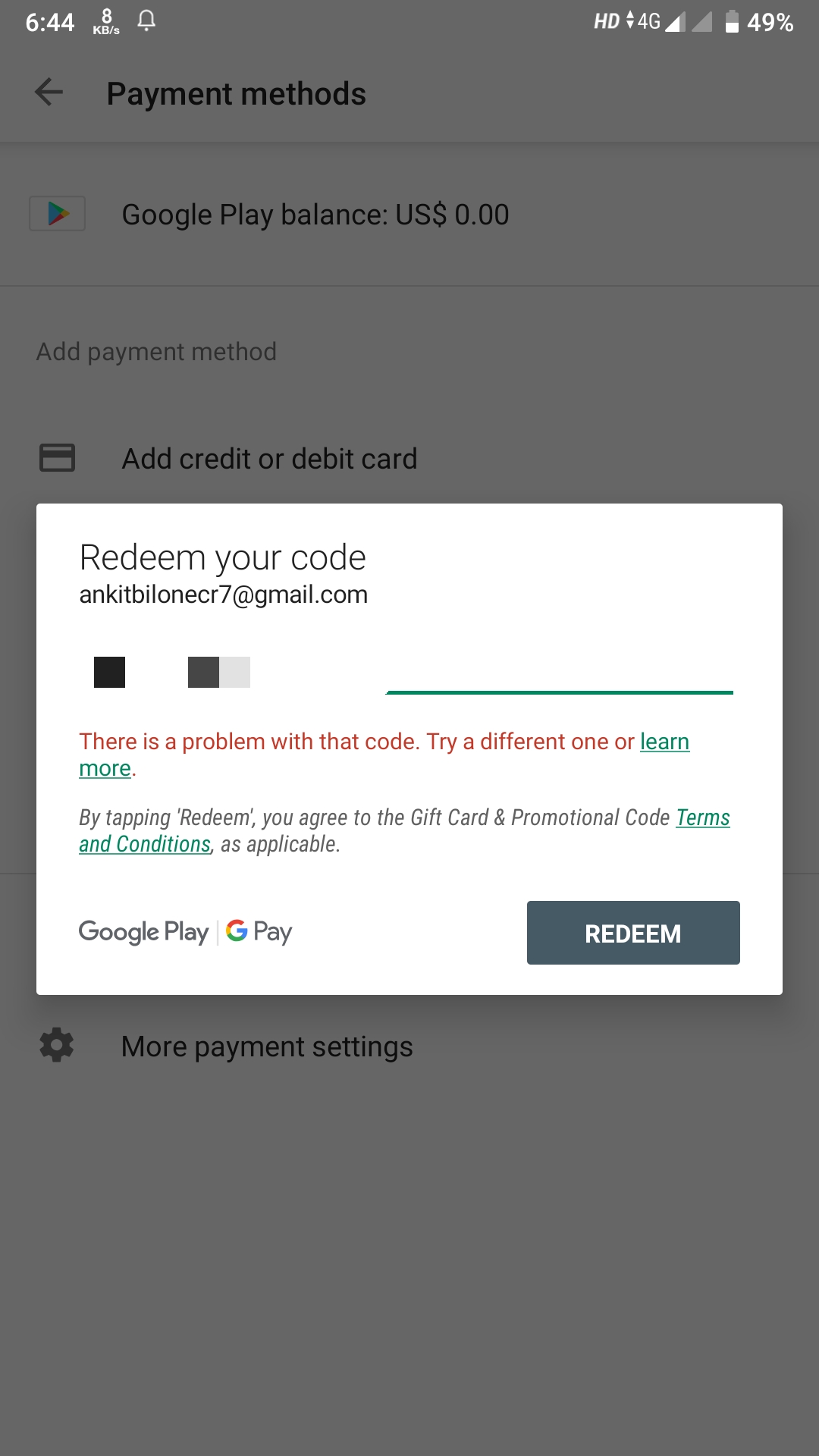 I Purchased A Google Play Code From The Paytm Worth Rs343 Is Nt Working The Code Is Corrct Activ Google Play Community