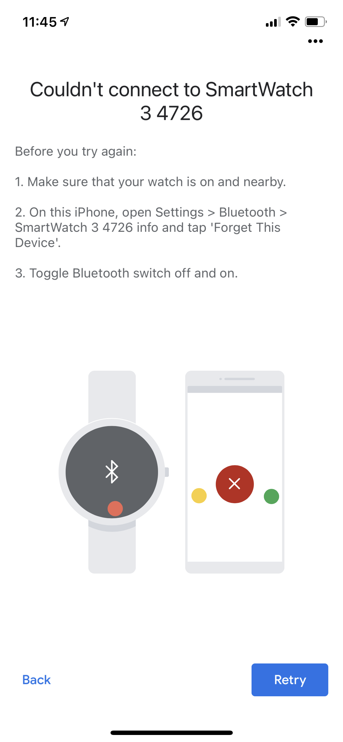 Wear os store and iphone