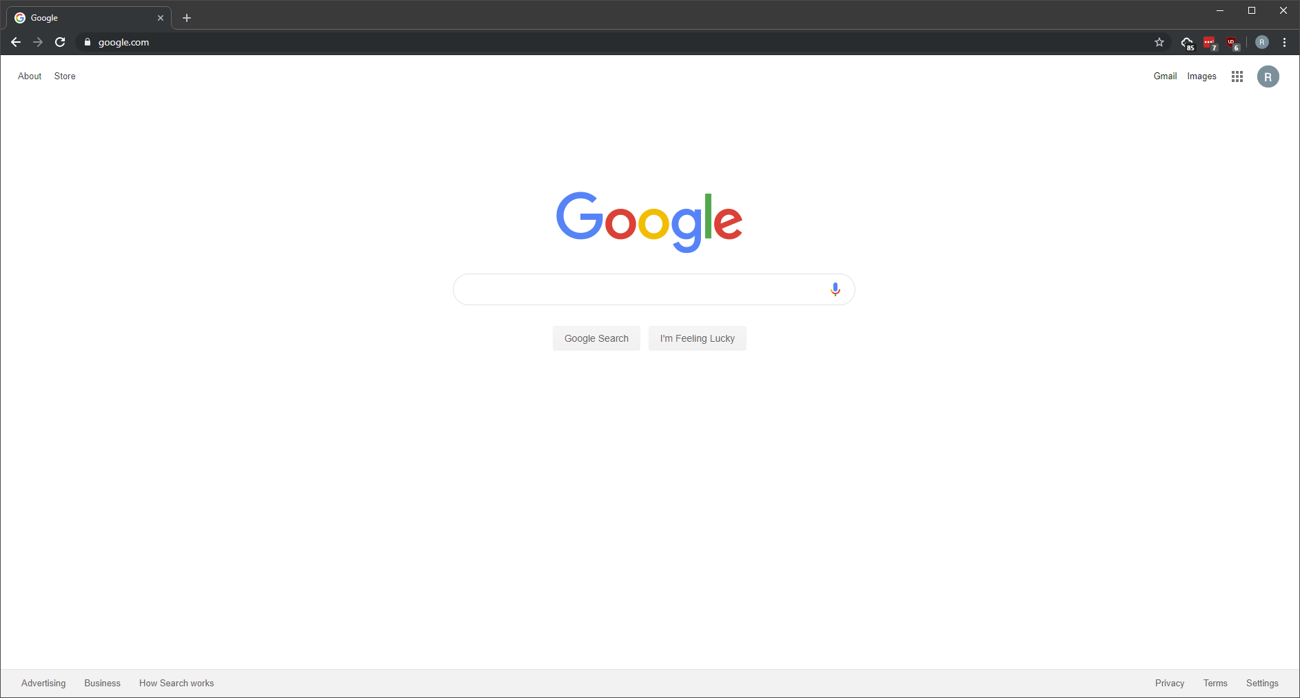 chrome bar not showing