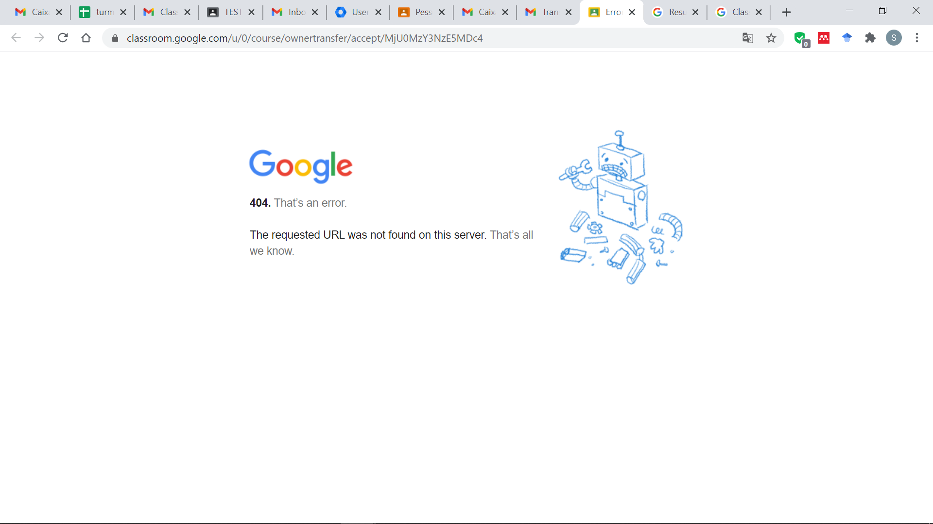 Error 404 Google Classroom Community