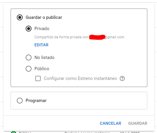 Cómo compartir un vídeo privado usando