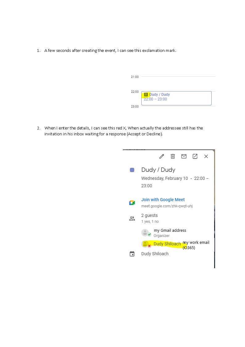 Invitations from Google Calendar receives auto decline from O365 - Google  Calendar Community