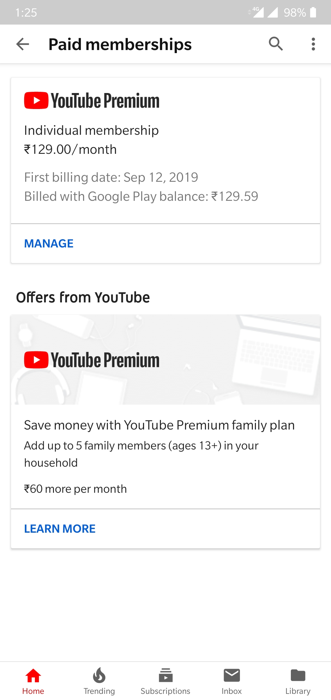 I Have 6 Months Flipkart Voucher For Youtube Premium But When I Redeemed Then It Is Showing 2 Months Youtube Community