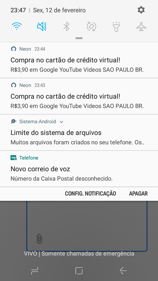 A compra foi cancelada e o crédito foi descontado no cartão