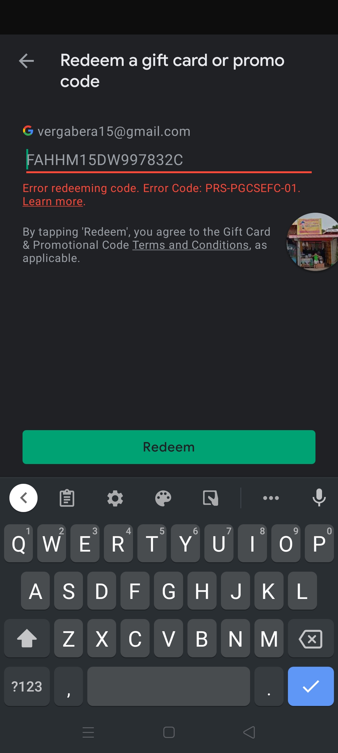 Unable to Redeem Digital Gift Cards - Website Bugs - Developer