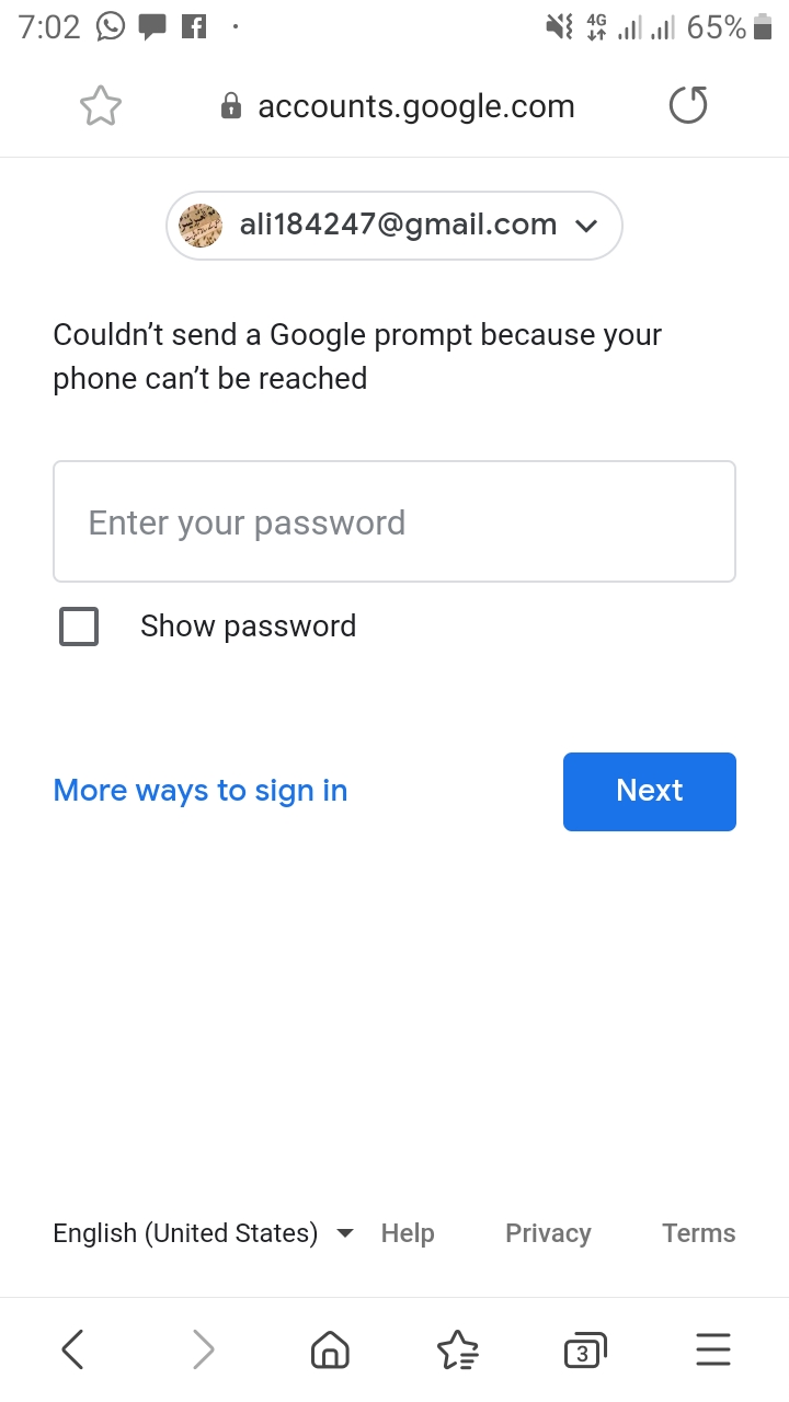 Couldn t Send A Google Prompt Because Your Phone Can t Be Reached Ali184247 gmail Gmail 