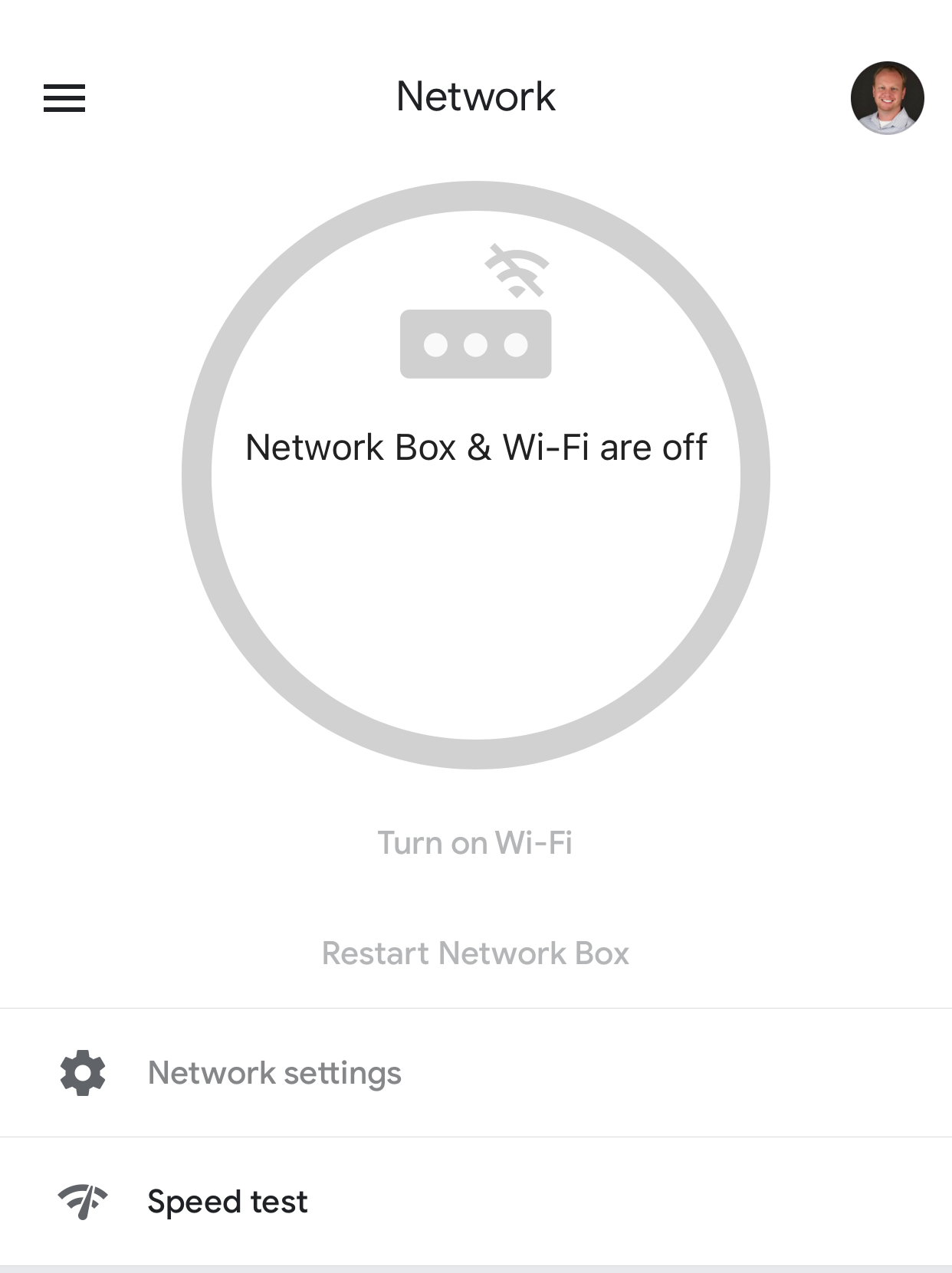 Why does it say my network & WiFi is off when it isn’t? - Google Fiber