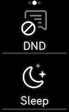 The do not disturb and sleep settings