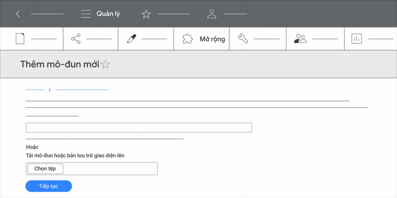 Ảnh động này minh họa bước 2 trong quá trình thiết lập Google Analytics bằng Acquia.