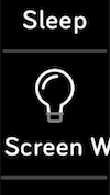 Screen wake settings