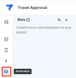 Select Automation > Bots in the left navigation
