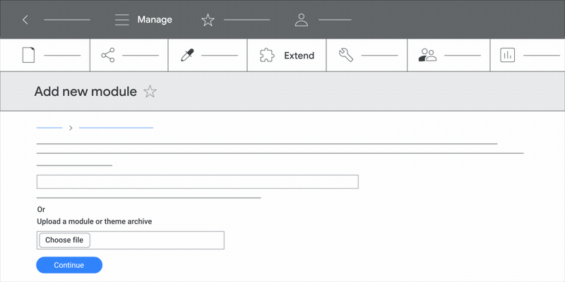 This animation demonstrates step 2 of setting up Google Analytics with Acquia.