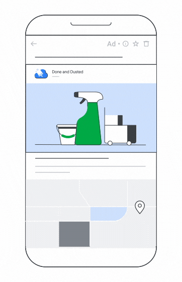 Example of a Gmail local services ad