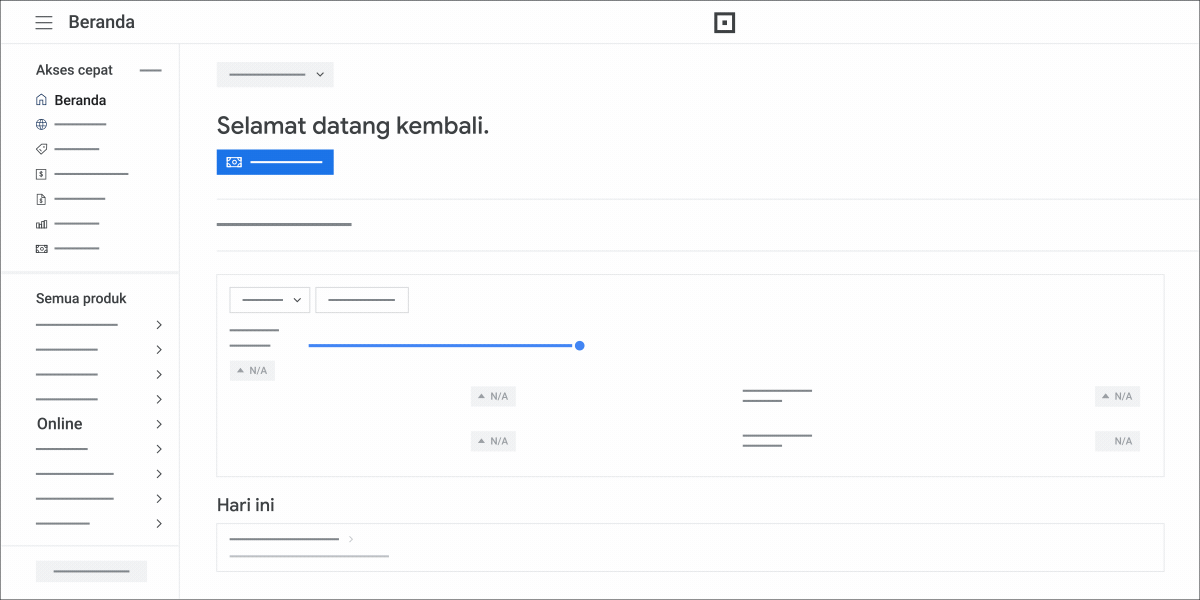 Animasi yang menunjukkan cara menambahkan kode baru menggunakan Square Online.