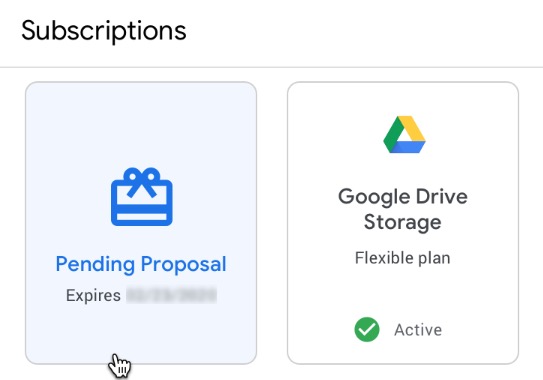 Pending proposal to accept
