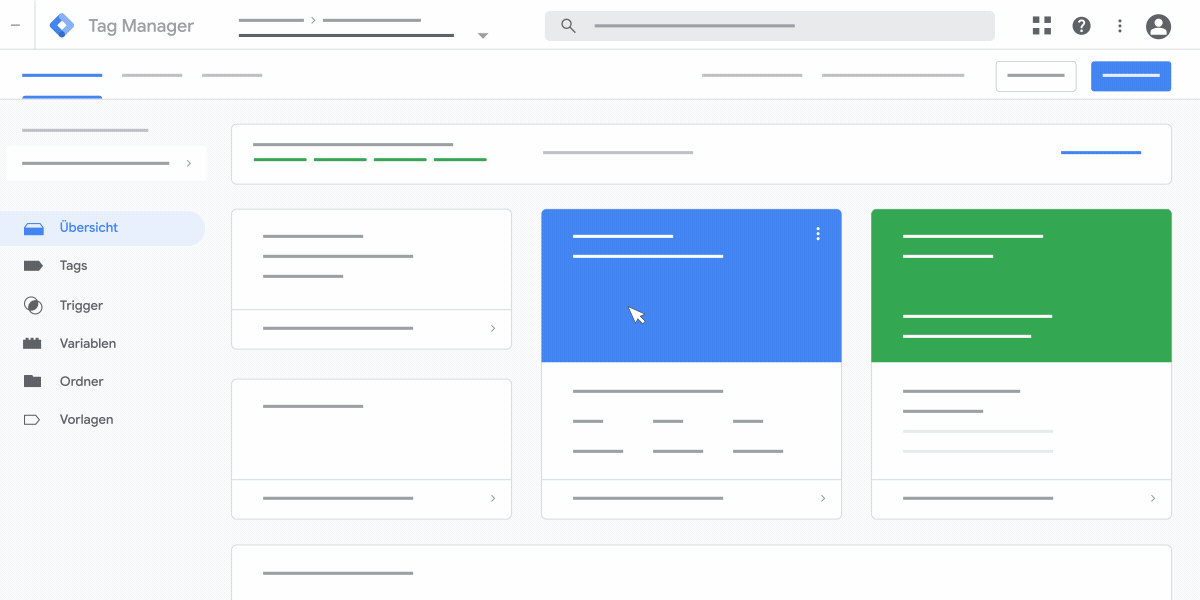 Eine Animation, die zeigt, wie die Conversion-Verknüpfung in Tag Manager eingerichtet wird.
