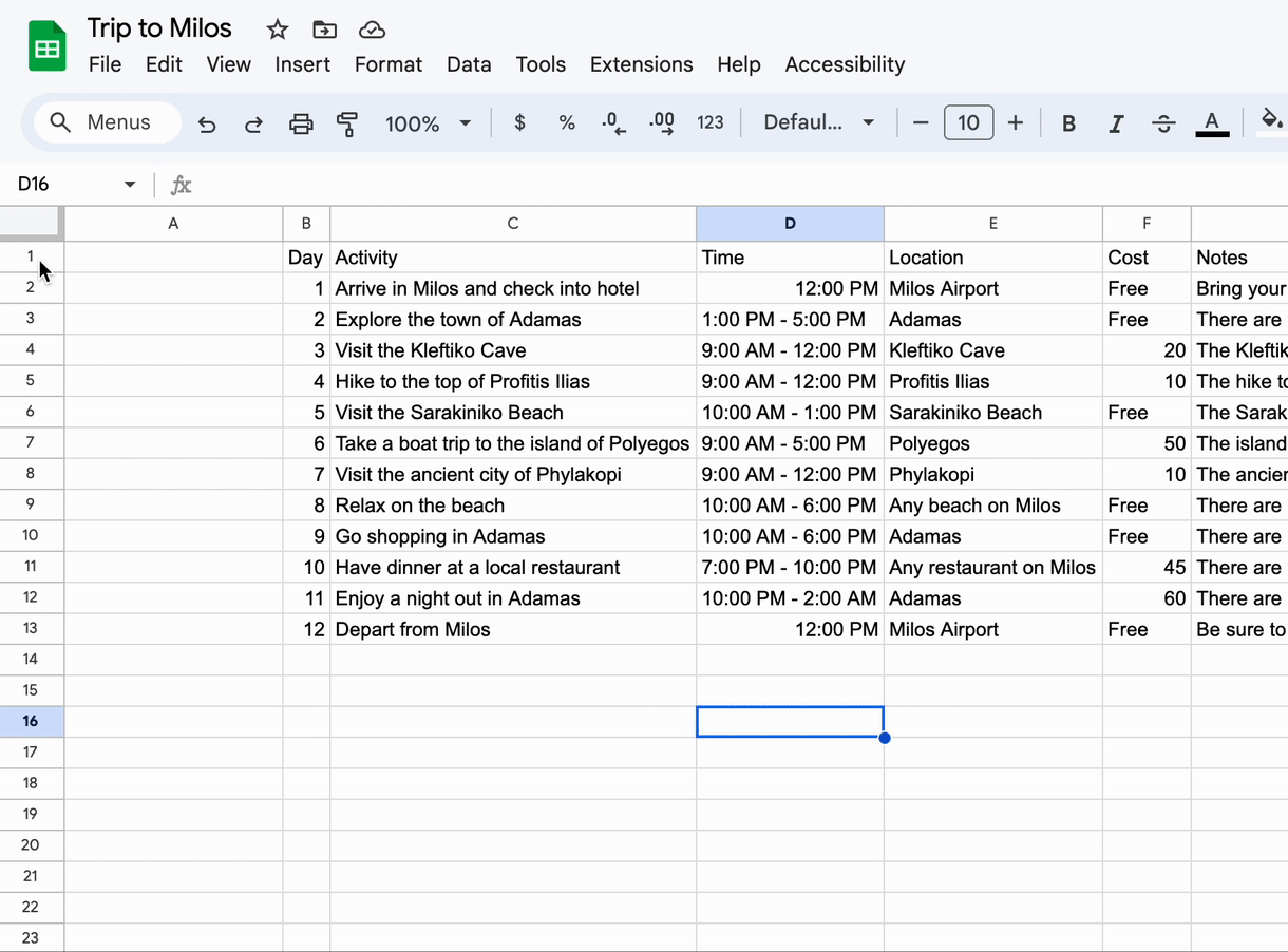 GIF del buscador de herramientas en acción