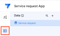 Click Data to view the Data page in the editor