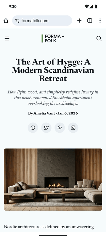 Example of how a pause ad works on mobile web.