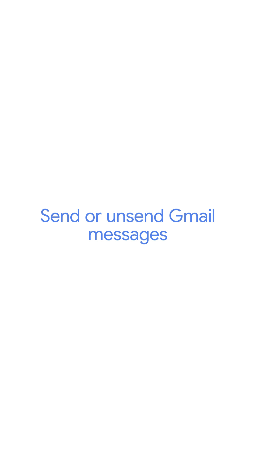 An animation showing how to send and unsend a message in Gmail on iOS
