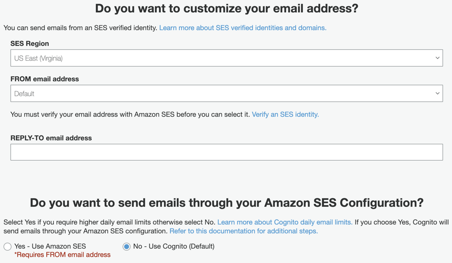 Do you want to customize your email address? screen