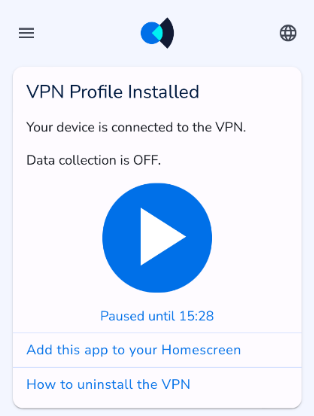 Pause data collection in the study - iPhone & iPad - Device Usage Study ...