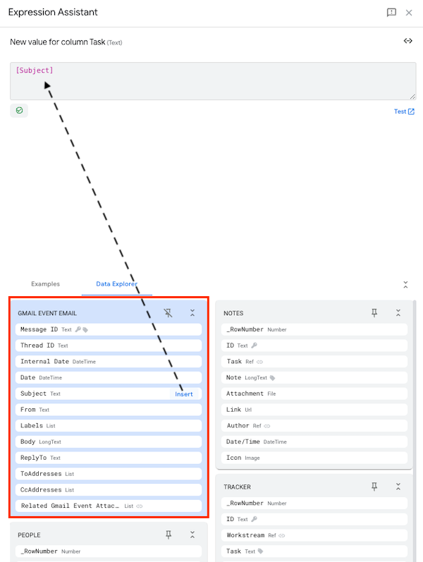 Gmail content in Data Explorer