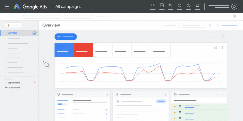 This animation demonstrates how to create an App asset experiment in Google Ads.