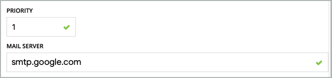 MX Hostname (2) field