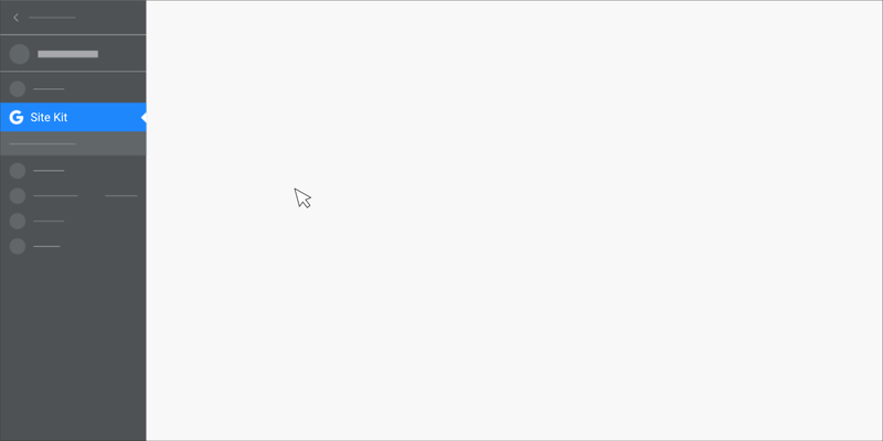En animeret GIF-fil, der viser, hvordan du logger ind med Google, når du konfigurerer Site Kit i WordPress.