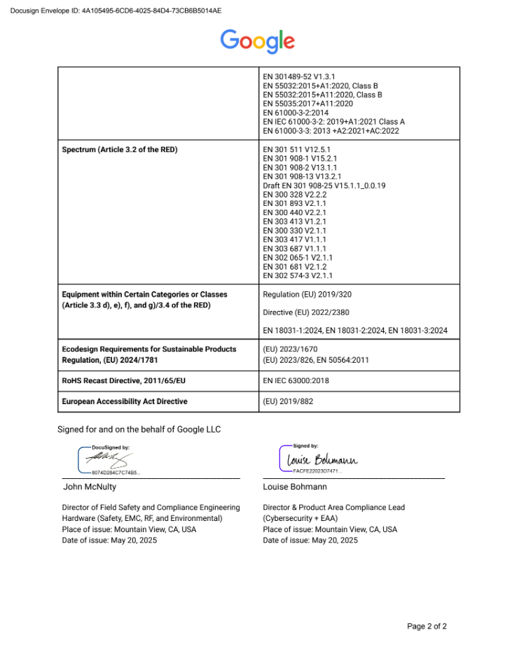 EU DoC Pixel 9 Pro GEC77 p2