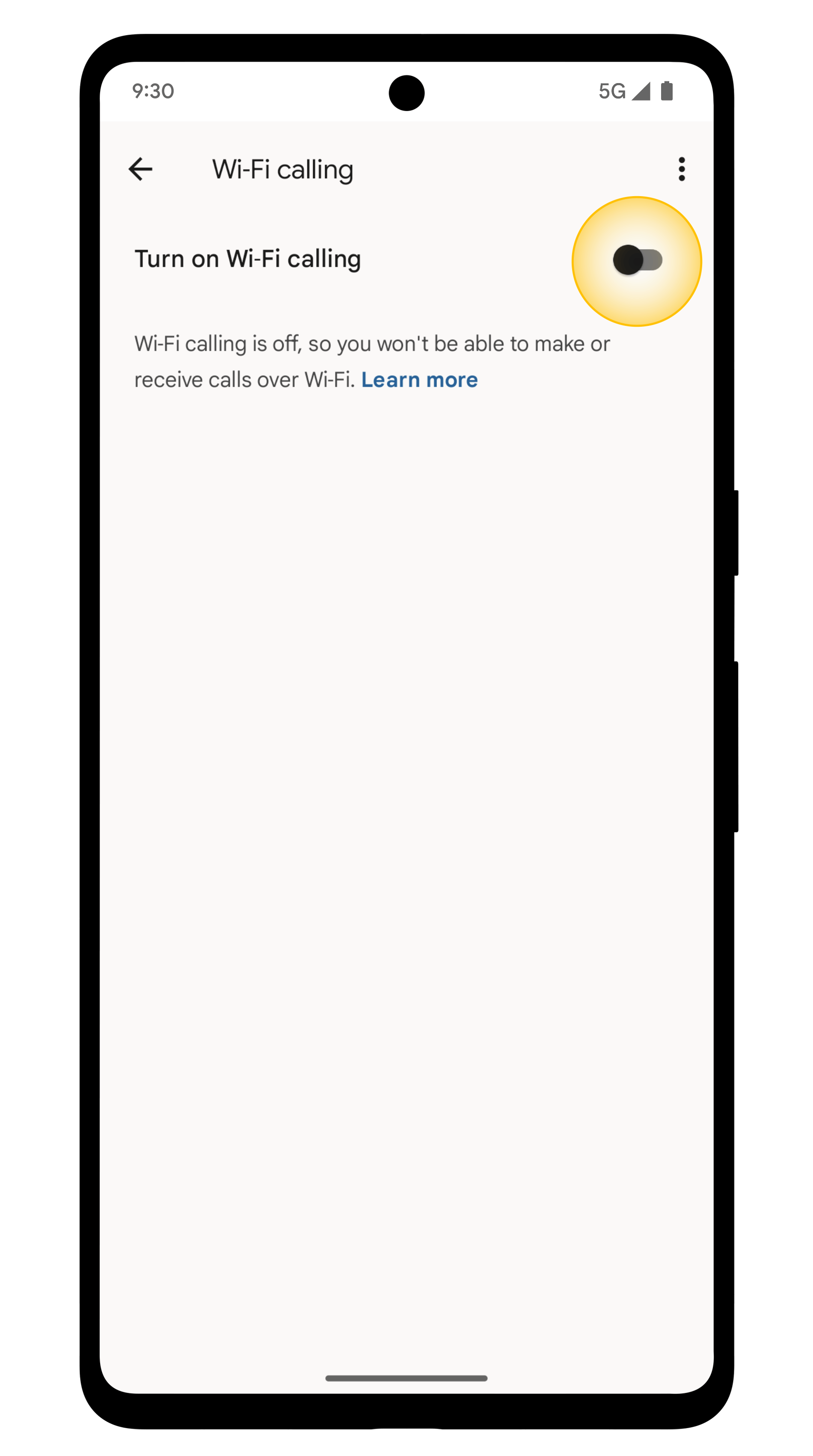 Wi-Fi calling-ON
