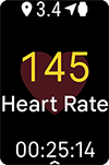 Charge 6 showing heart rate of 145