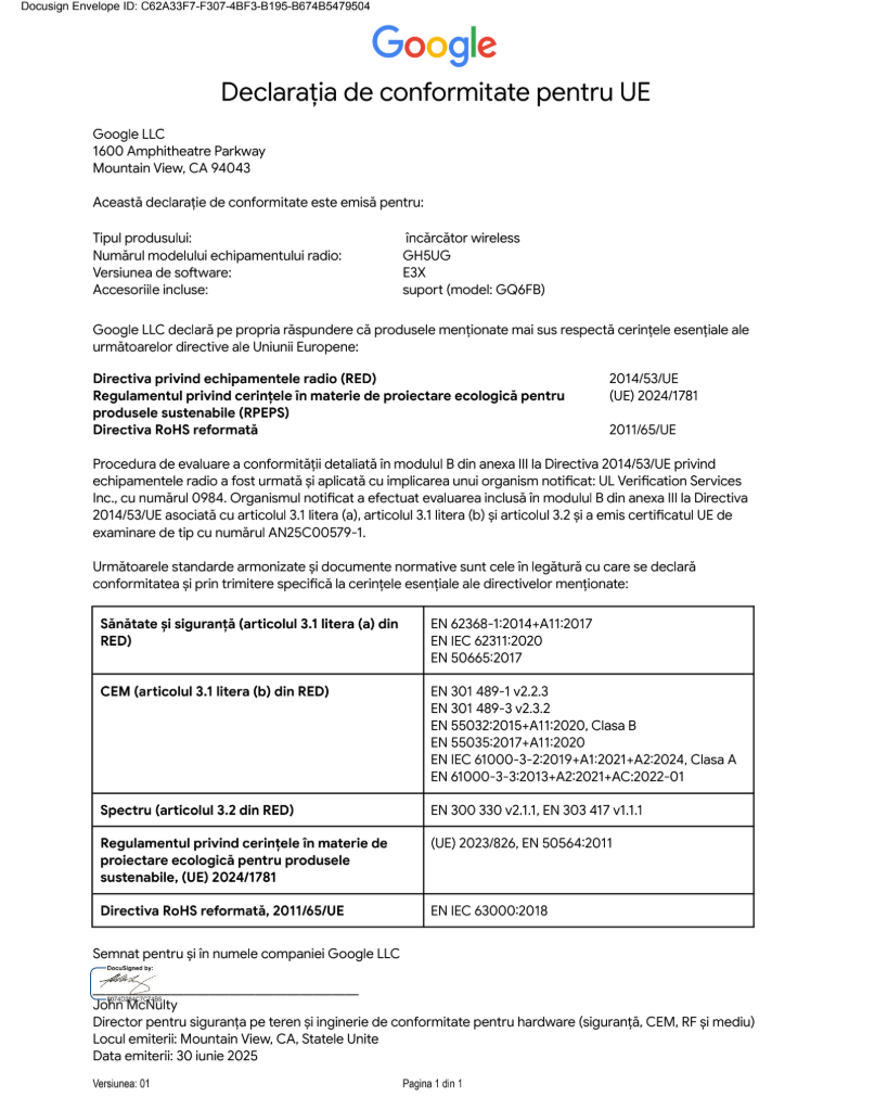 EU Declaration of Conformity