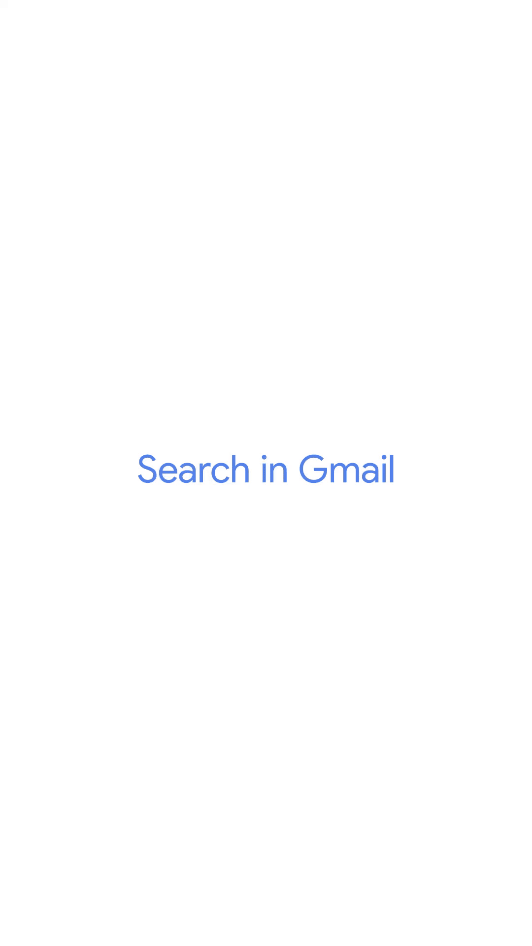 An illustration of searching on Gmail on iOS