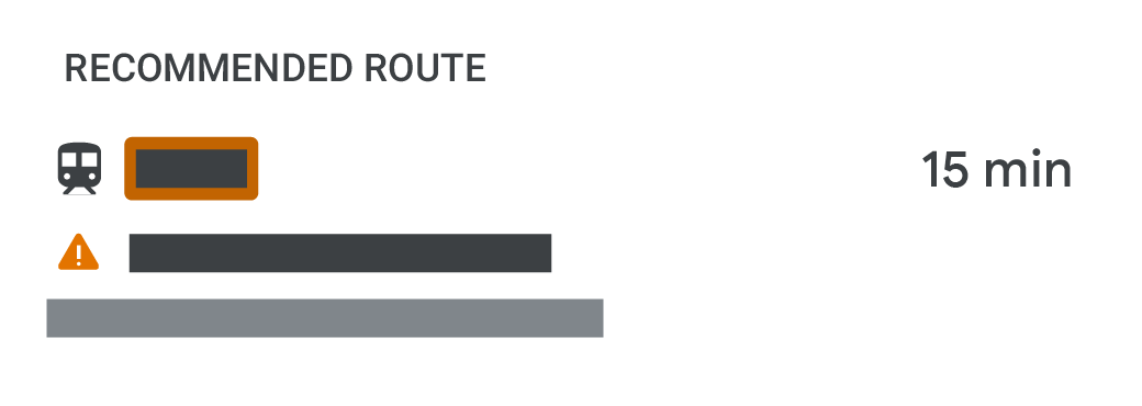 Routing result for highest alert warning