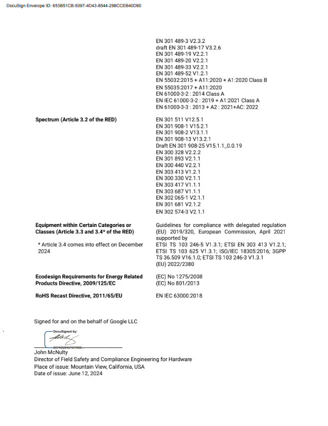 EU Declaration of Conformity page 2