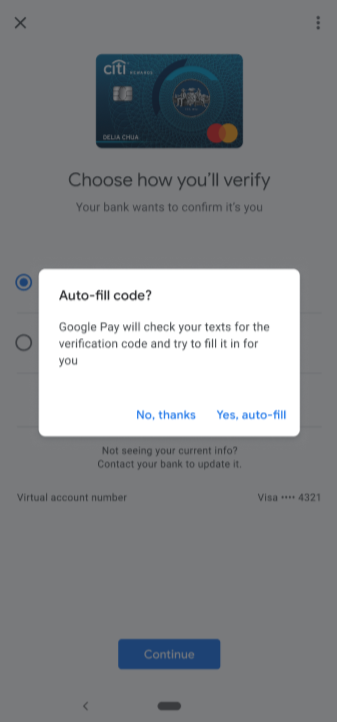 Auto fill code