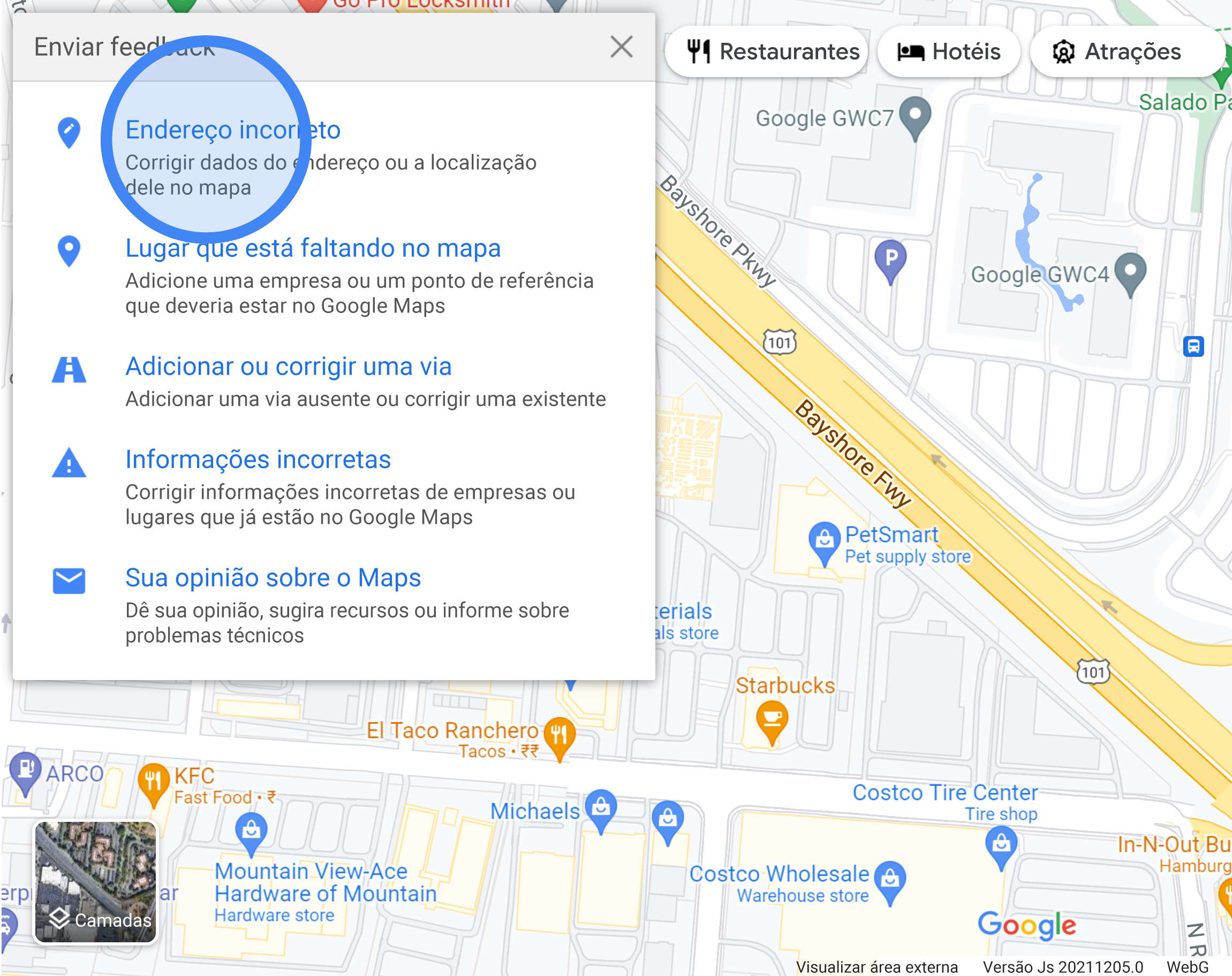 Localização muito errada - Comunidade Google Maps