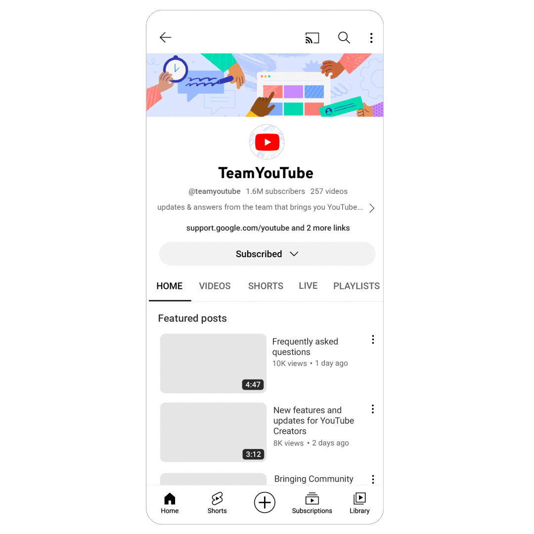 Manage your YouTube channel's basic info - Android - YouTube Help