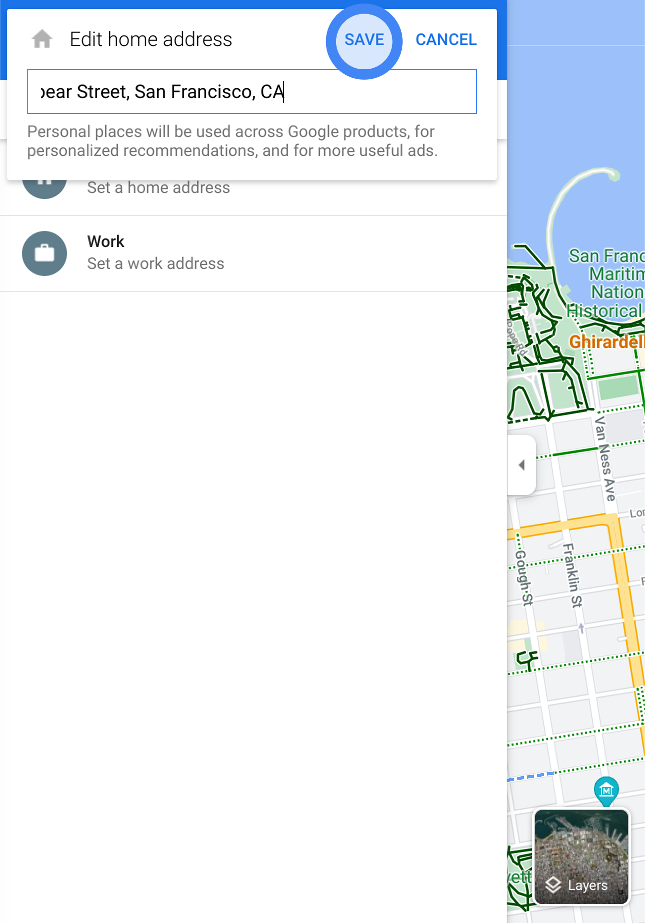 Save My Location As Home Set Or Change Your Home & Work Addresses - Computer - Google Maps Help