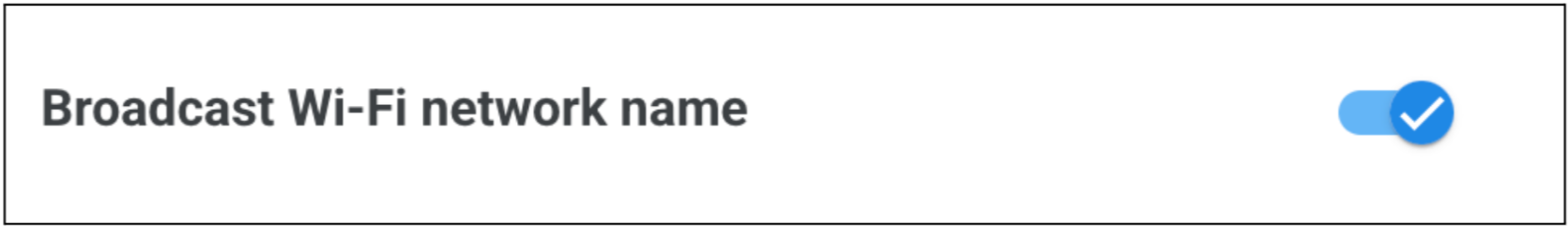 broadcast wi-fi network name setting