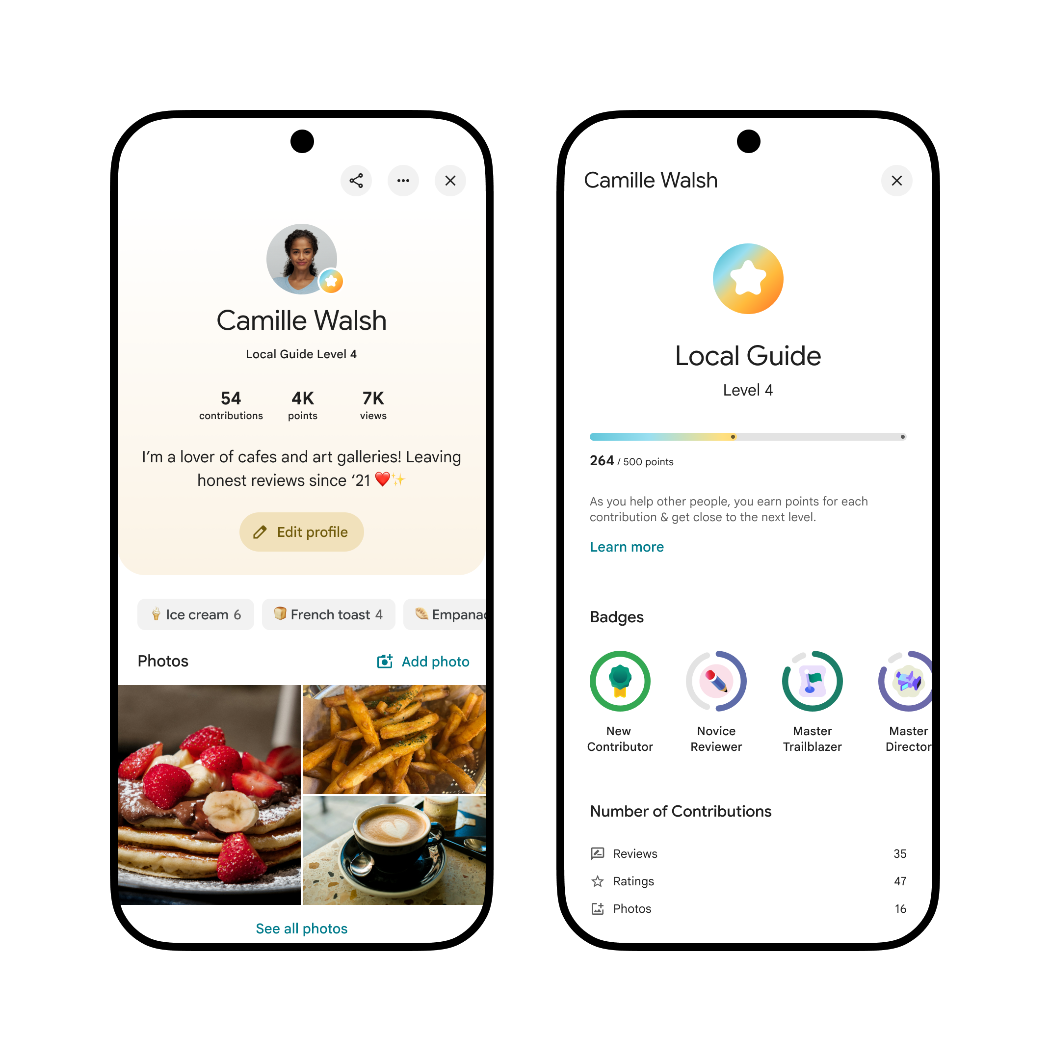 Get the local guide badge for level 4 and above