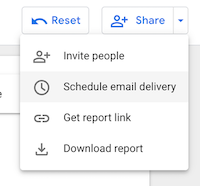 Select Schedule email delivery from Share menu