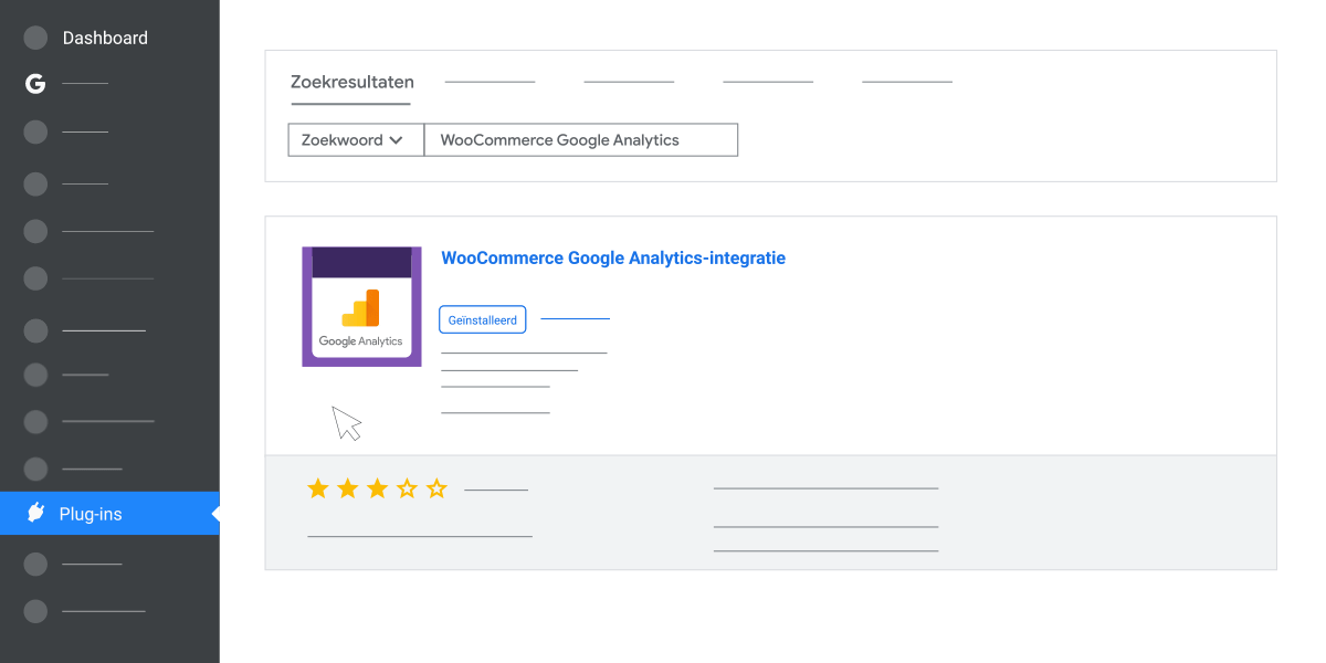 Een animatie die toont hoe u de Google-tag instelt in WooCommerce - Deel 2.