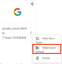 Make team default